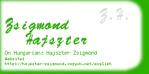 zsigmond hajszter business card